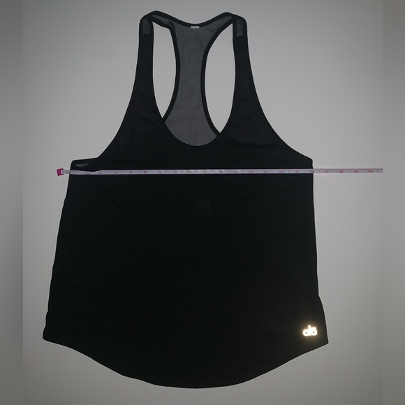 Alo Yoga Extreme Racer Black Mesh Back Tank - Picture 6 of 6